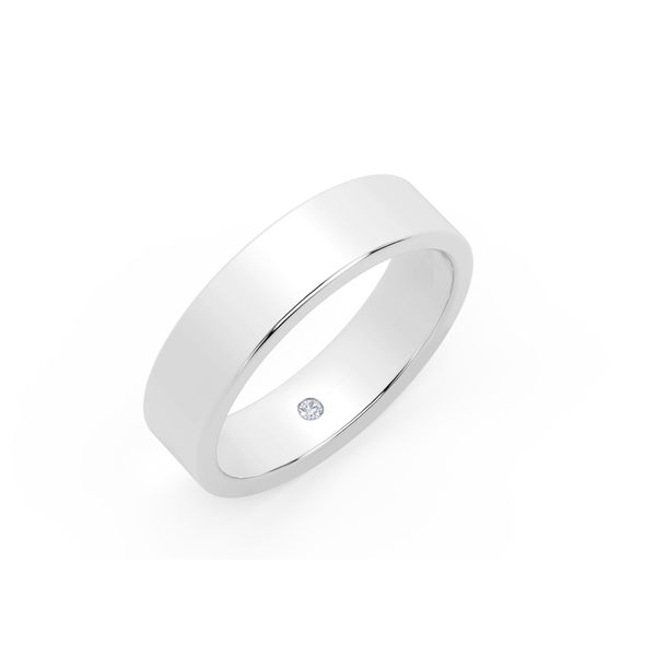 Forevermark Commitment 5MM Squared Band Ring Image 2 James & Williams Jewelers Berwyn, IL