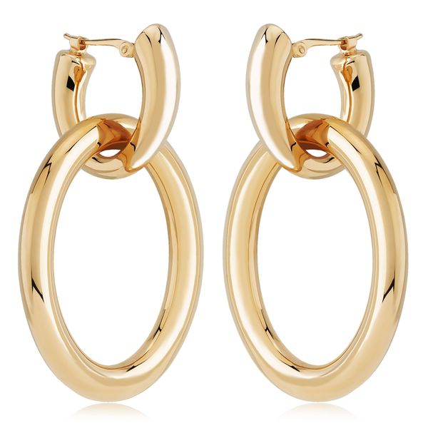 Carla Tapered Double Hoop Earrings James & Williams Jewelers Berwyn, IL