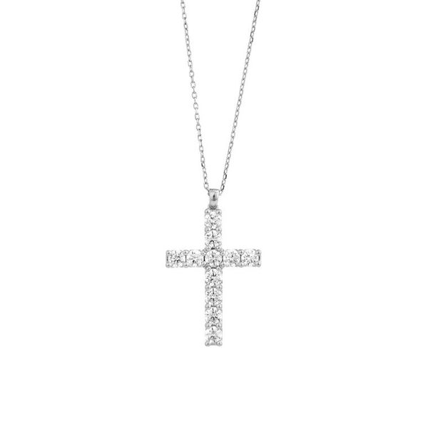 Facet Barcelona Shared Prong Diamond Cross Pendant, 1.40cttw James & Williams Jewelers Berwyn, IL