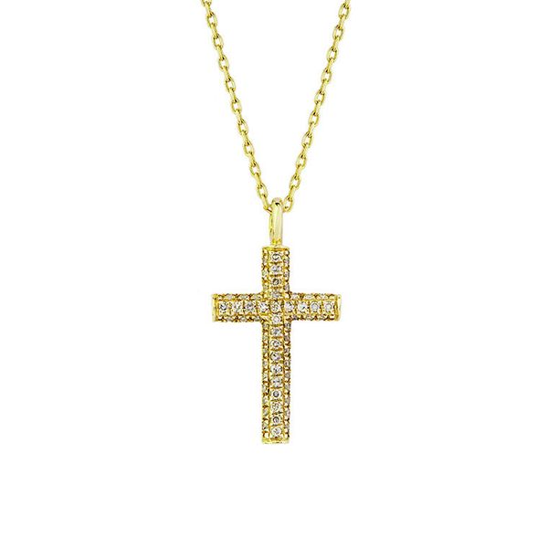 Facet Barcelona Pave Diamond Cross Pendant, 0.13cttw James & Williams Jewelers Berwyn, IL