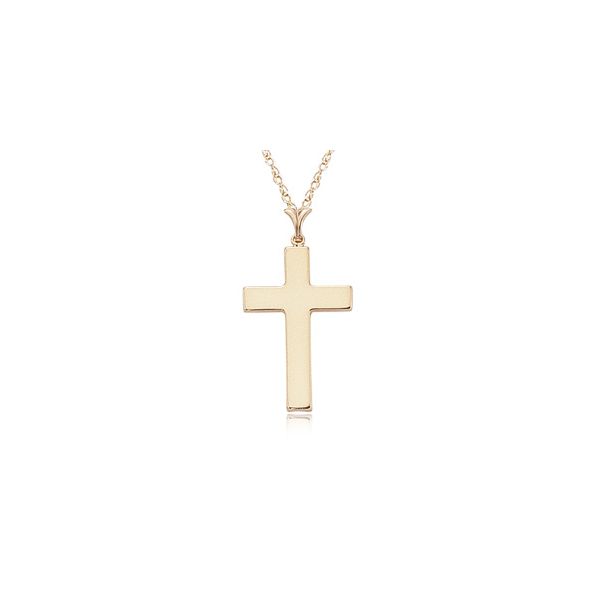 Carla Large Polished Plain Cross Pendant James & Williams Jewelers Berwyn, IL