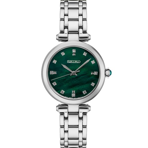 Seiko Ladies Green Mother-of-Pearl Diamond Dial Watch, 30MM James & Williams Jewelers Berwyn, IL