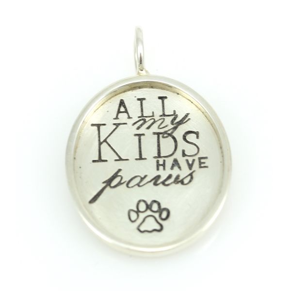 Heather B Moore Oval Framed All My Kids Have Paws Charm James & Williams Jewelers Berwyn, IL