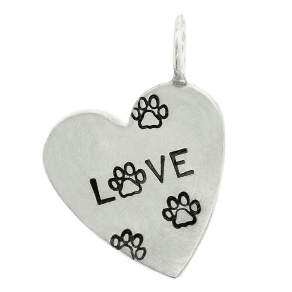 Heather B. Moore Size 3 Love is a Four Legged Word Heart Charm James & Williams Jewelers Berwyn, IL