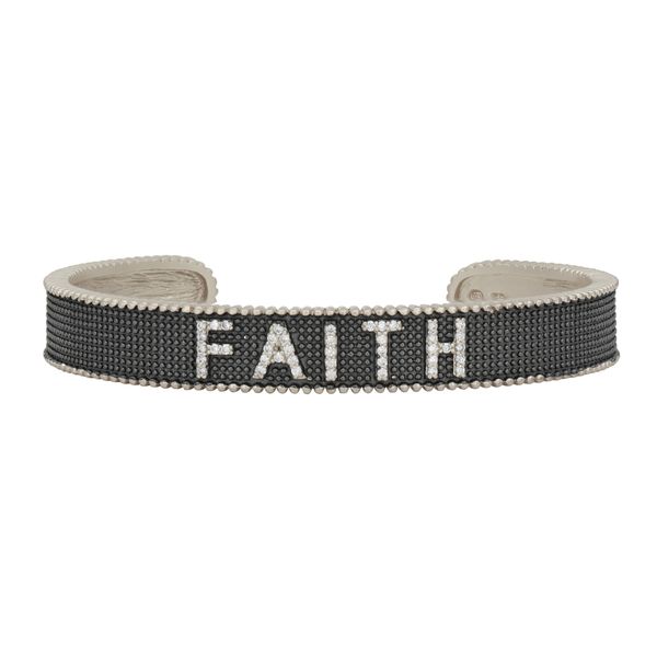 Freida Rothman Black Faith Cuff Bracelet James & Williams Jewelers Berwyn, IL