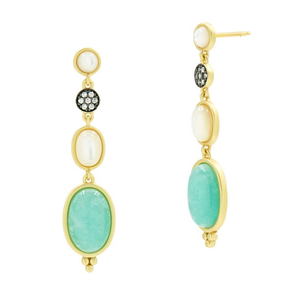 Freida Rothman Touch of Turquoise Gradient Drop Earrings James & Williams Jewelers Berwyn, IL