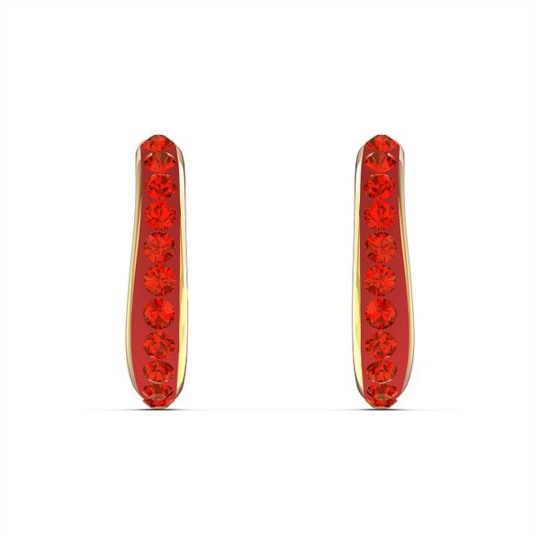 Swarovski Elements Mini Pierced Hoop Earrings, Red James & Williams Jewelers Berwyn, IL