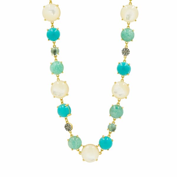 Freida Rothman Multi Stone Long Necklace, 36 Inches James & Williams Jewelers Berwyn, IL