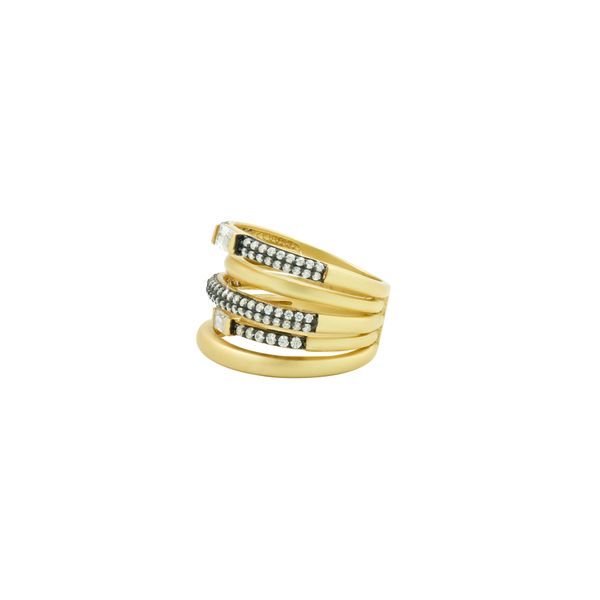 Freida Rothman Celestial Pave Caged Cocktail Ring - Size 7 Image 2 James & Williams Jewelers Berwyn, IL