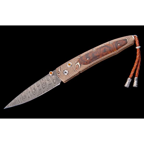 William Henry Lancet Pueble Mokume Desert Ironwood Scale Knife Image 2 James & Williams Jewelers Berwyn, IL