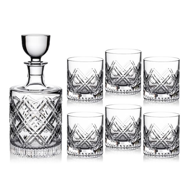Marquis by Waterford Oblique Decanter & Tumbler Set of 6 James & Williams Jewelers Berwyn, IL