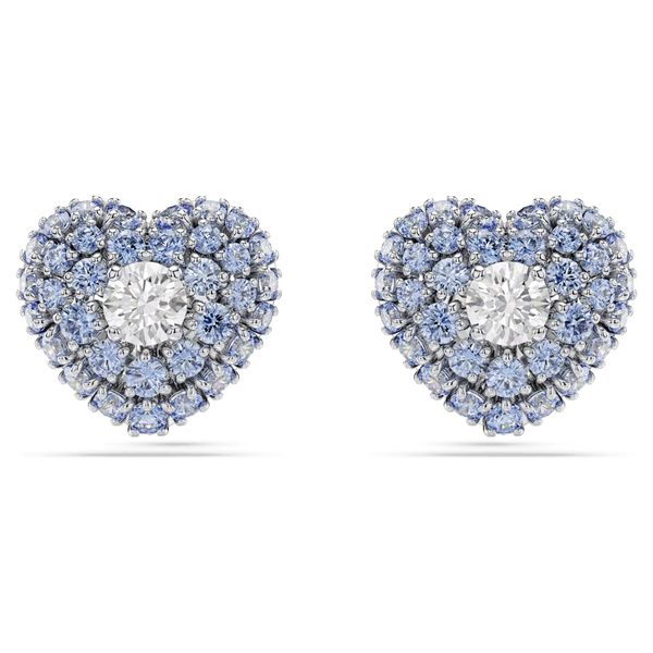 Swarovski Idyllia Blue Heart Stud Earrings James & Williams Jewelers Berwyn, IL