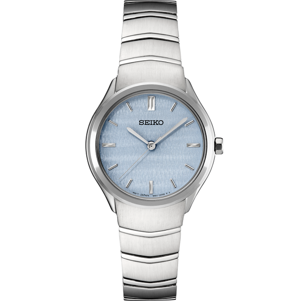 Seiko Essentials Stainless Steel Watch Blue, 30mm, SUR549