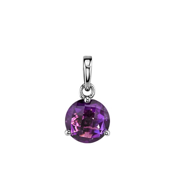 James & Williams Amethyst Solitaire Pendant