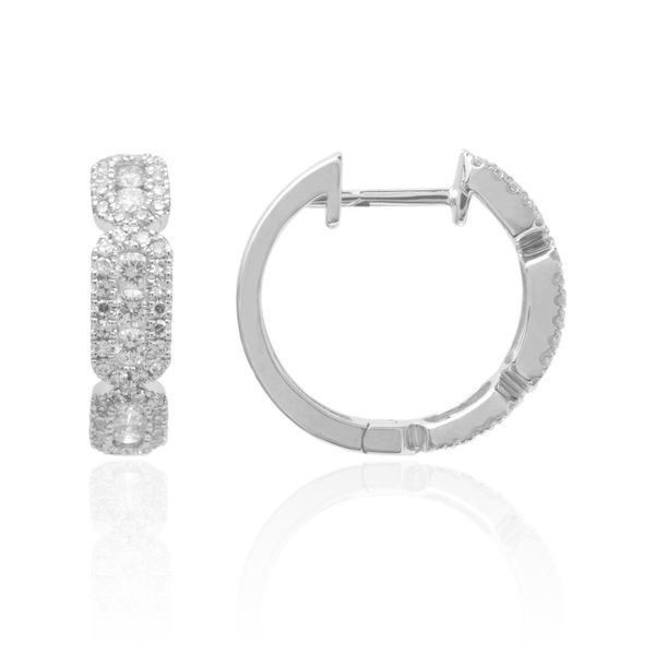 Luvente Diamond Mini Hoop Earrings James & Williams Jewelers Berwyn, IL