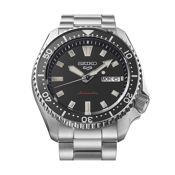 Seiko 5 Sports SKX Style Black Automatic Watch, 42.5mm, S...