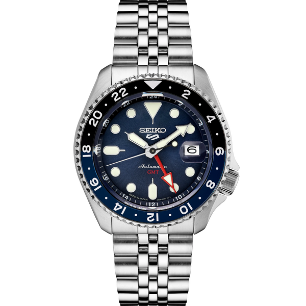 Seiko 42.5mm Automatic 5 Sports SKX Style GMT Series Watch Blue SSK003 James & Williams Jewelers Berwyn, IL