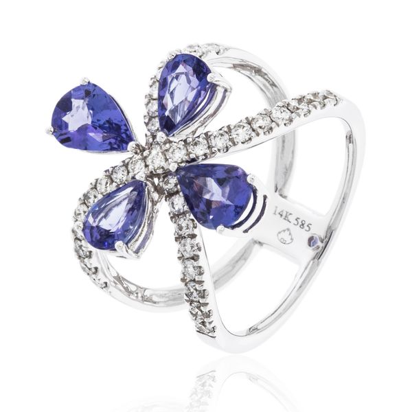 Luvente Tanzanite & Diamond Floral Ring James & Williams Jewelers Berwyn, IL