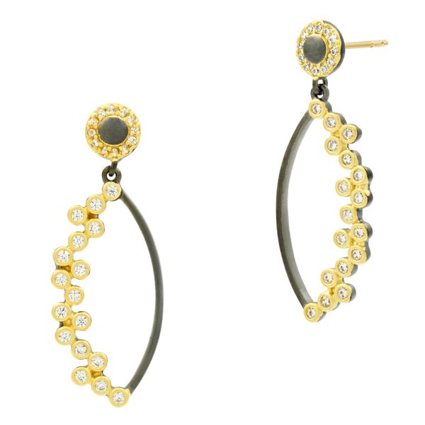 Freida Rothman Midnight Oval Hoop Earrings James & Williams Jewelers Berwyn, IL