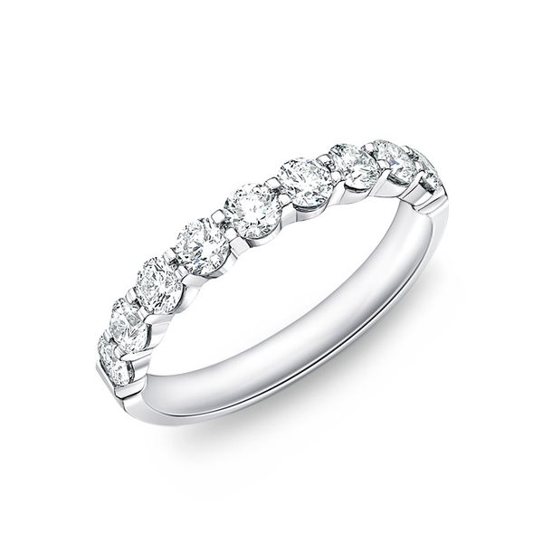Memoire Petite Prong 9-Stone Diamond Wedding Band Ring James & Williams Jewelers Berwyn, IL