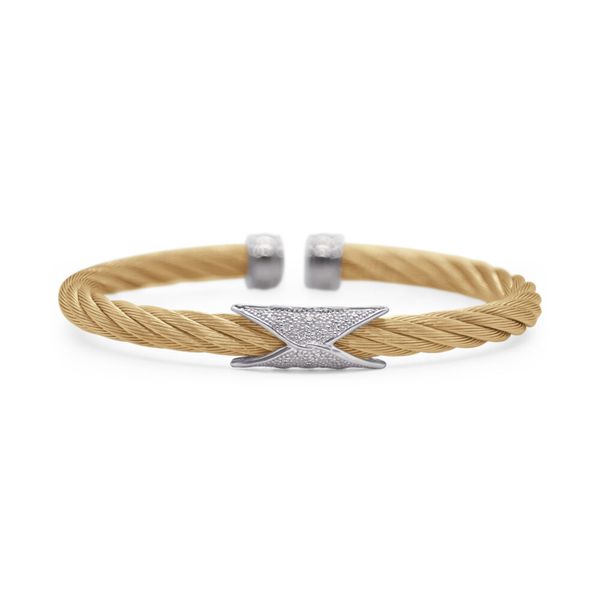 ALOR Cable 5MM Hourglass Diamond Cuff Bracelet similar item image