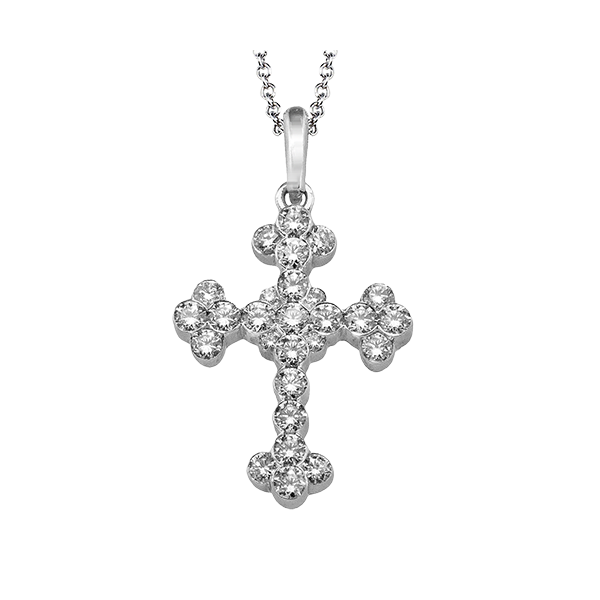 Simon G. Diamond Cross Pendant