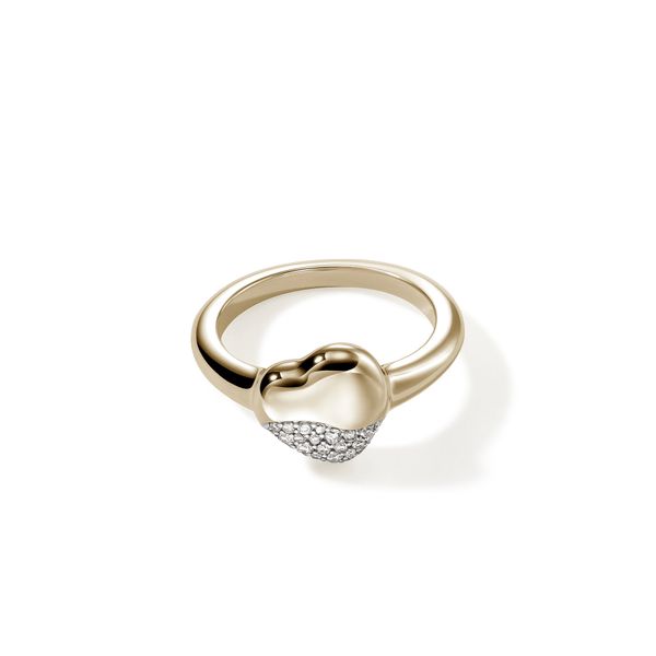 John Hardy Pebble Heart Diamond Ring, Size 8 James & Williams Jewelers Berwyn, IL