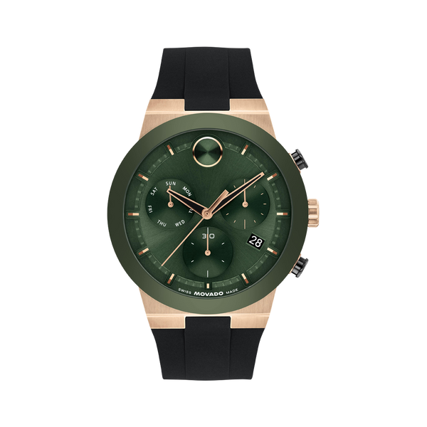 Movado BOLD Fusion Green Mens Chronograph Watch, 44mm, 3...