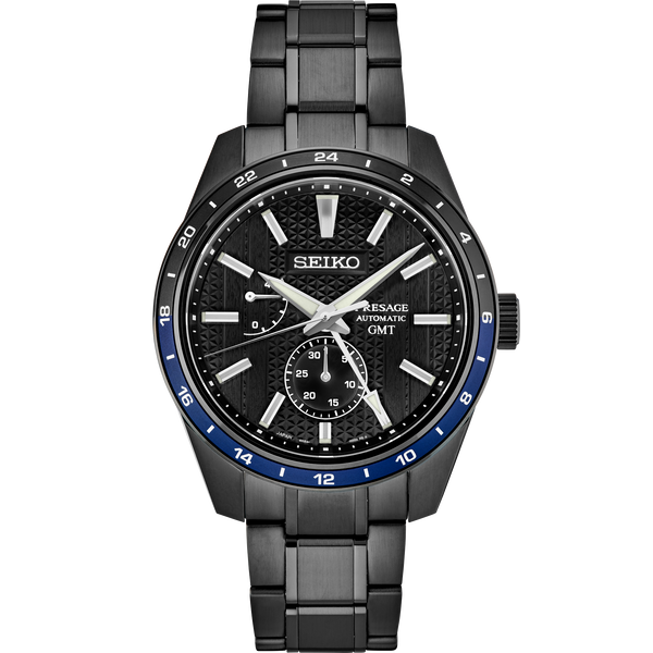 Seiko Presage Sharp-Edged Series GMT Zero Halliburton Limited Edition Automatic Watch, 42.2mm, SPB271 James & Williams Jewelers Berwyn, IL