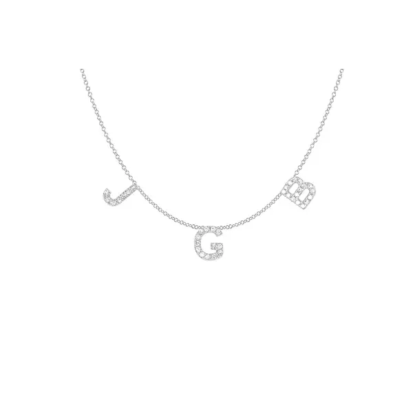 Sterling Silver Cubic Zirconia Initial Necklace Kiefer Jewelers Lutz, FL