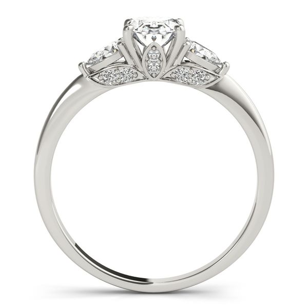 2 Carat Oval Diamond Engagment Ring with Accent Image 3 Lewis Jewelers, Inc. Ansonia, CT