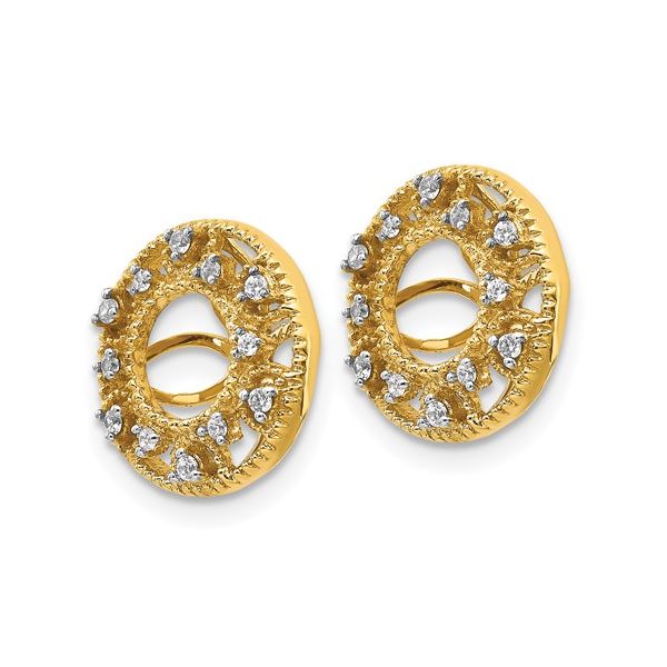14k Fancy Diamond Earring Jackets Image 4 L.I. Goldmine Smithtown, NY