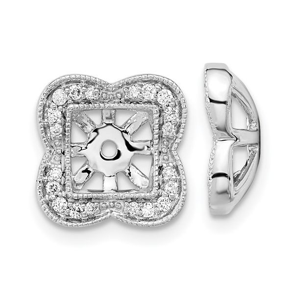 14k White Gold Diamond Earring Jackets L.I. Goldmine Smithtown, NY