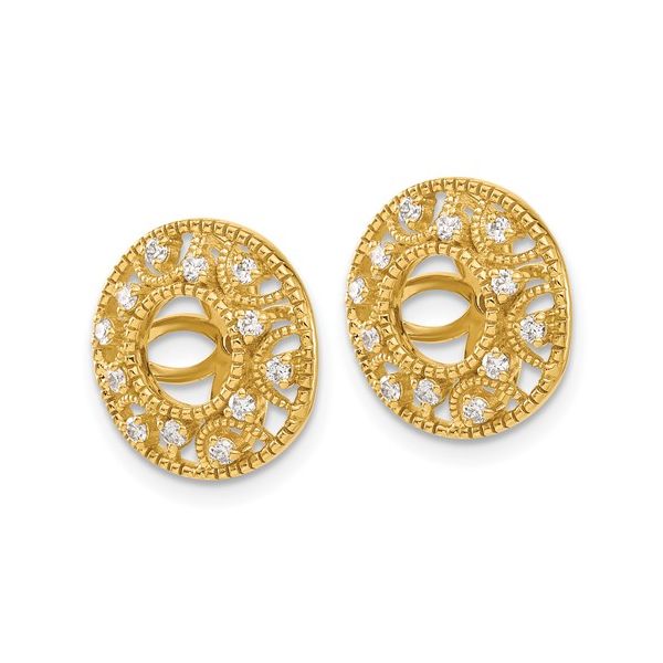 14k Fancy Diamond Earring Jackets Image 2 L.I. Goldmine Smithtown, NY
