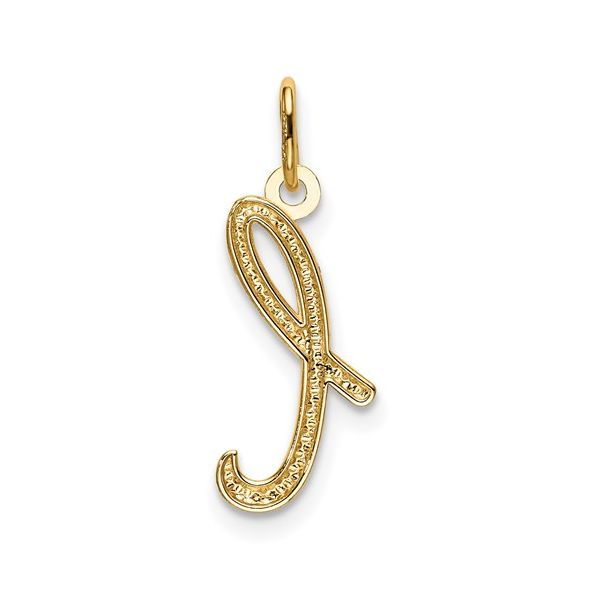 14k Yellow Gold Letter L Initial Charm Image 3 L.I. Goldmine Smithtown, NY