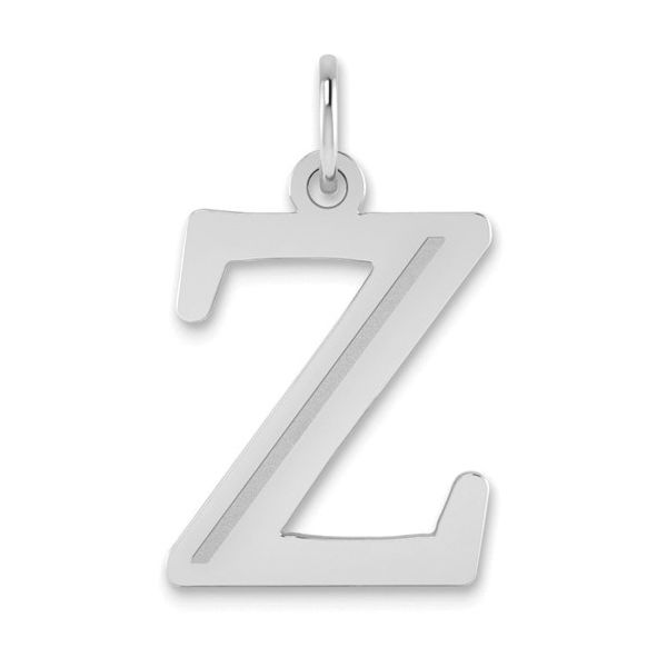14kw Polished Etched Letter Z Initial Pendant L.I. Goldmine Smithtown, NY
