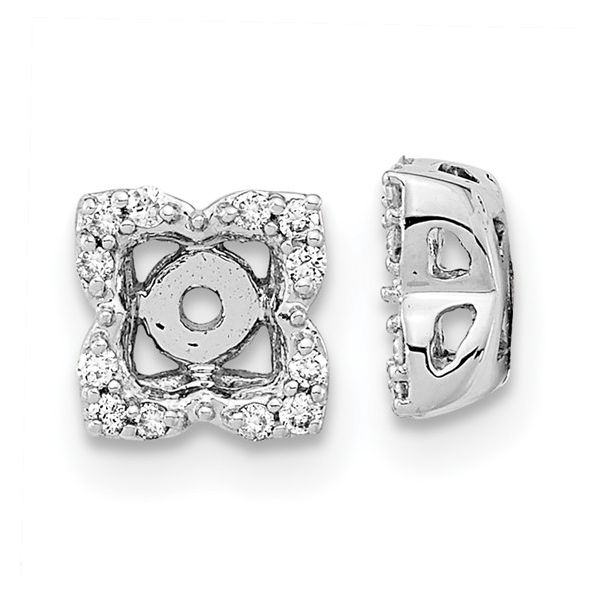 14k White Gold Diamond Earring Jackets L.I. Goldmine Smithtown, NY