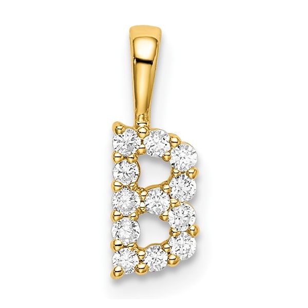 Letter B Diamond Pendant - Glamour Jewellers