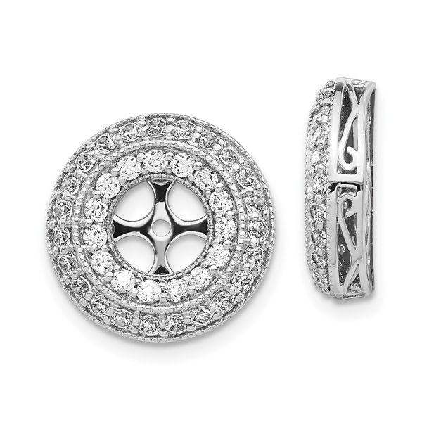 14k White Gold Fancy Diamond Earring Jackets L.I. Goldmine Smithtown, NY