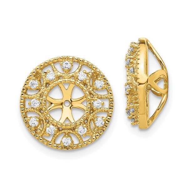 14k Fancy Diamond Earring Jackets L.I. Goldmine Smithtown, NY