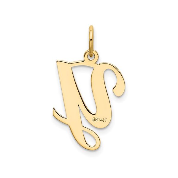 14KY Script Letter Y Initial Charm Image 3 L.I. Goldmine Smithtown, NY