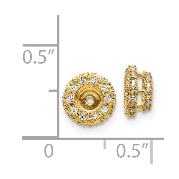 14k 1/5ct Diamond Earring Jackets Image 3 L.I. Goldmine Smithtown, NY