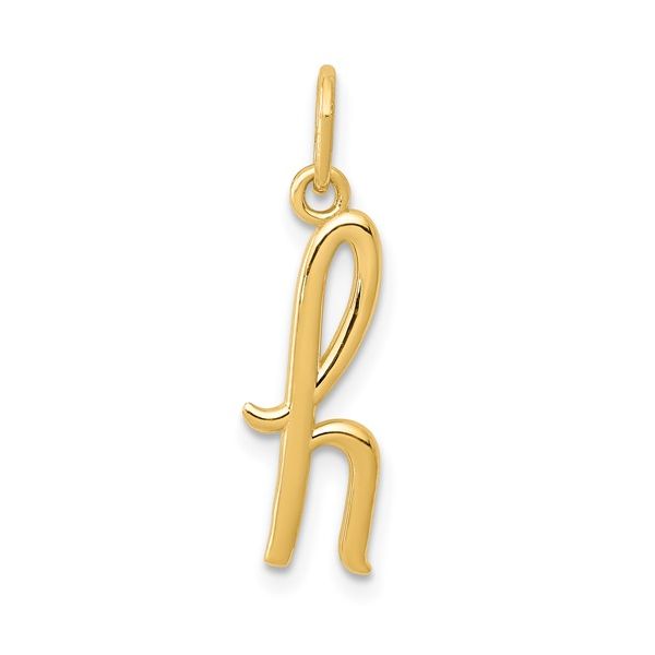 14k Yellow Gold Letter H Initial Charm L.I. Goldmine Smithtown, NY