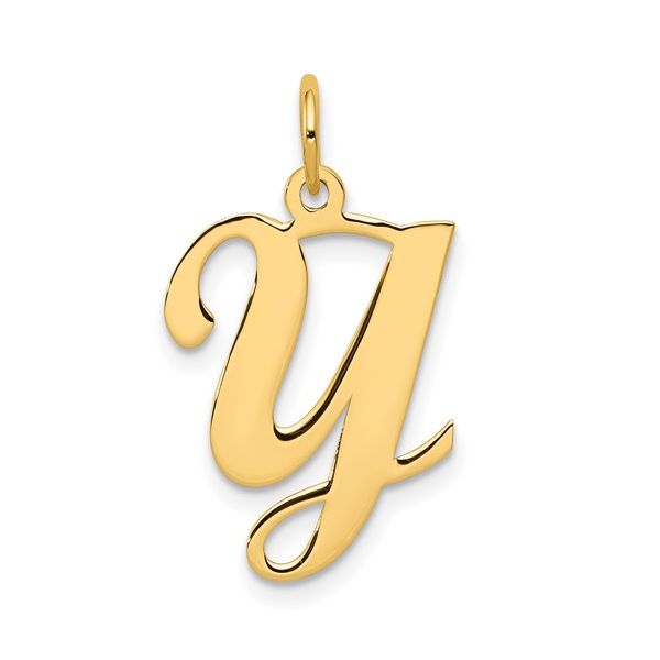 14KY Script Letter Y Initial Charm L.I. Goldmine Smithtown, NY