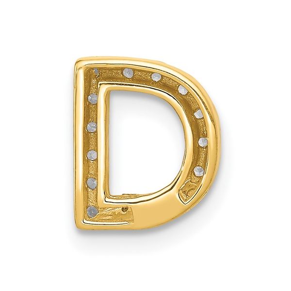 14K Diamond Letter D Initial Charm Image 3 L.I. Goldmine Smithtown, NY