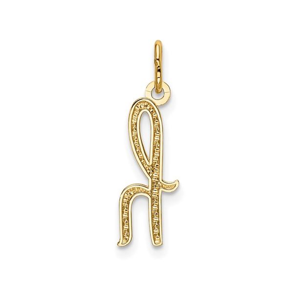 14k Yellow Gold Letter H Initial Charm Image 3 L.I. Goldmine Smithtown, NY