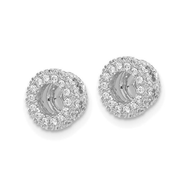 14k White Gold 3/8ct Diamond Earring Jackets Image 4 L.I. Goldmine Smithtown, NY