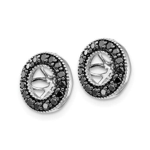 14k White Gold 1/4ct Black Diamond Earring Jackets Image 2 L.I. Goldmine Smithtown, NY