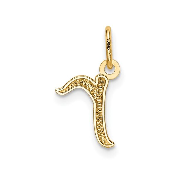 14k Yellow Gold Letter R Initial Charm Image 3 L.I. Goldmine Smithtown, NY