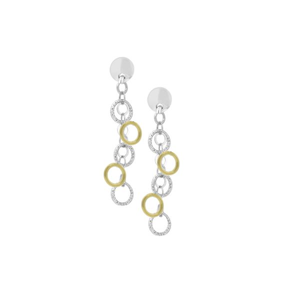 Sterling Silver & Yellow Gold Plate Imagine Earrings Image 2 McCoy Jewelers Bartlesville, OK